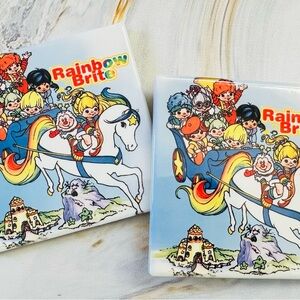 Rainbow Brite 4” Glossy Ceramic Coasters (2)